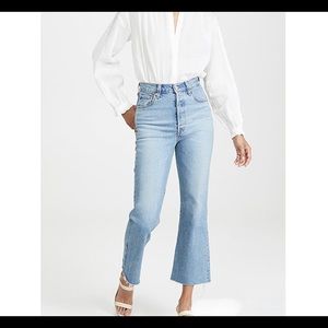 LEVIS CROPPED RIBCAGE FLARE JEANS